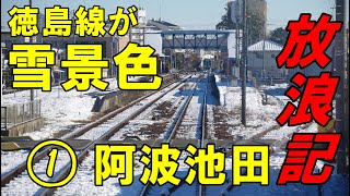 ①【徳島平野が雪景色に!?】ホワイトクリスマスの日に泊りで阿波池田まで飲みに行ってきた。