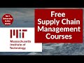 MIT Free Supply Chain Management Courses