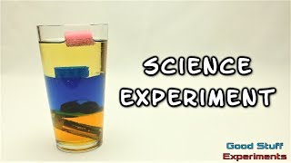 Density Rainbow Water - Science Experiment