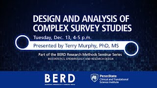 Design and Analysis of Complex Survey Studies