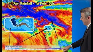 ClimateWatch: FEBRUARY around NZ \u0026 Australia looks energetic, but still large dry areas