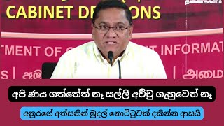 අපිත් ආසයි අනුරගෙ අත්සනින් මුදල් නෝට්ටුවක් දකින්න..| Cabinet Decisions/ vijith herath