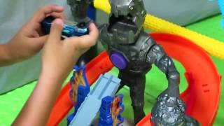 6 year old  video "Director" and his 4 year old "Assistant", Hot wheels NitRobot Attack