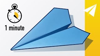 How to Fold an Easy Paper Airplane in 1 Minute (60 seconds)! — Flies Extremely W