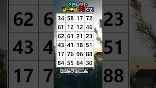 2번나오는 같은숫자 3쌍찾기