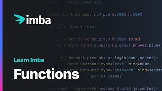 Functions | Learn Imba tutorial