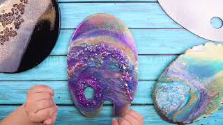 Resin Geode on an Artist Palette