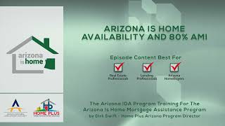 Arizona Is Home Mortgage Assistance Program - Program Availability and 80% AMI (Area Median Income).