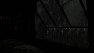 Rain Sleep ASMR ☔ Night in the Bedroom | Heavy Rain & Thunder outside the Door🪟Relaxing Rain