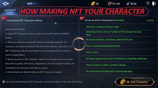 HOW making your character NFT and SEAL   Mir4     wemix