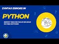 019 Syntax errors!  Includes Python lab with autograding!