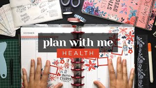 PLAN WITH ME :: Health Lined Vertical Layout Weekly Setup in a Classic Happy Planner :: Christmas