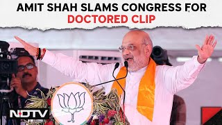 Amit Shah Press Conference | Amit Shah Slams Congress For Doctored Clip, Plays Real And Fake Videos