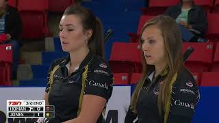 Rachel Homan Double-tap vs. Jennifer Jones Runback (2016 Canada Cup Final)