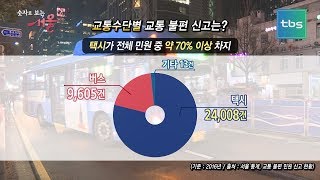 [tbs] 숫자로 보는 서울_서울에서 발생하는 버스, 택시 불편 민원은?