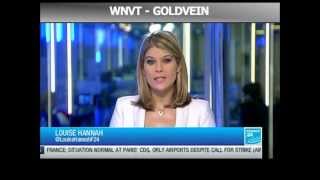 Louise Hannah presenting the news on France 24, 10/26/2012