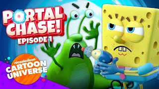 SpongeBob, Lincoln Loud & Kid Danger Team Up to Save The Slime! 🌀 | Portal Chase 1 | NCU