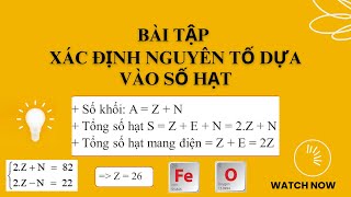 Bài tập hóa học 10: Xác định nguyên tố dựa vào số hạt