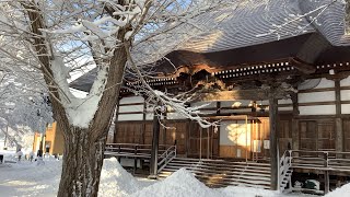 明徳寺雪景色　飯山線車窓