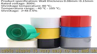 MDD PVC Heat Shrink Tubing Battery Wrap 17mm ~ 80mm, for 18650 Battery Heatshrink Sleeves (Color :