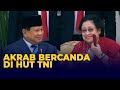 Momen Megawati dan Prabowo Akrab Bercanda di Upacara HUT ke 77 TNI