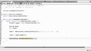 JAVA Programming Tutorial Option Panes part 1