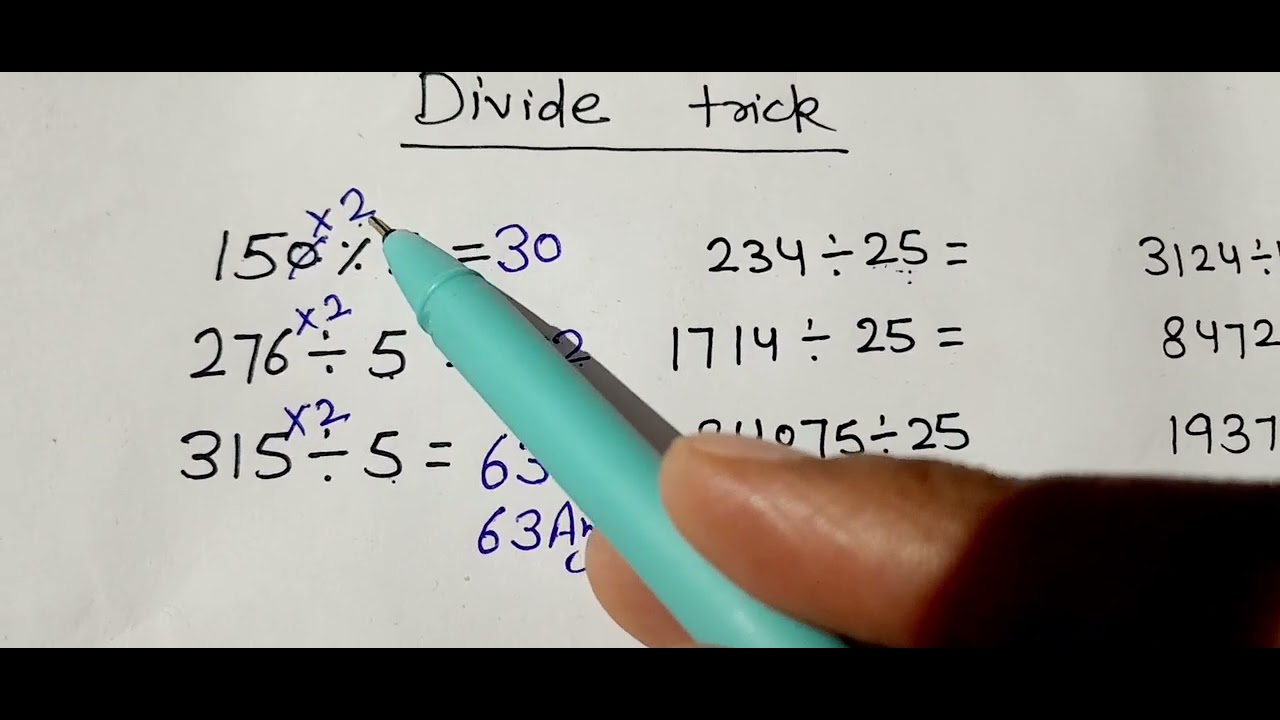 Division Easy Trick Division Short Trick Division With 5 25 125 Easy