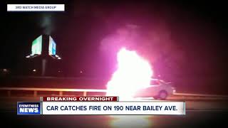 Caught on camere: vehicle catches fire on I-190