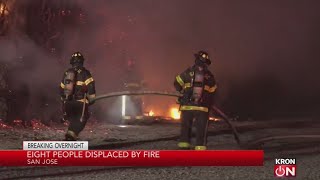 8 displaced by San Jose house fire