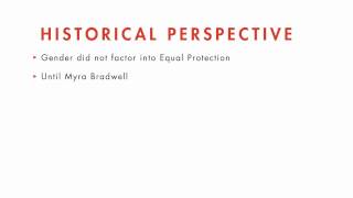 Constitutional Law tutorial: Gender Equality | quimbee.com