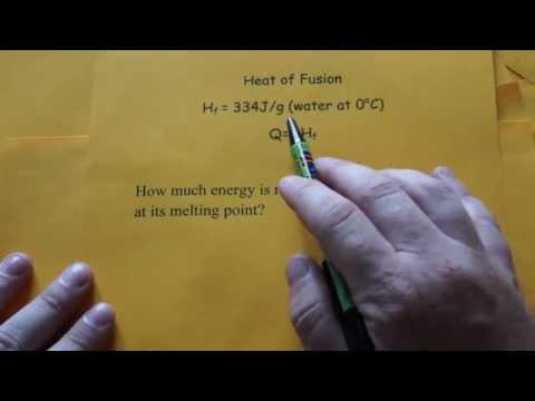 Heat of Fusion Calculation Heat of Fusion Calculation