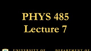 PHYS 485 Lecture 7: Weak Interactions