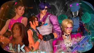 Violet, Nina, Combot, Xiaoyu, Christie \u0026 Julia Team  Hard Tekken 4 Remastered UHD 4K 60 FPS