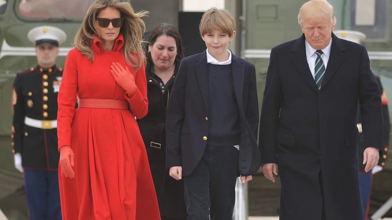 Barron Trump Finally Strolls White House Grounds | Barron Trump - YouTube