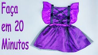 Como Fazer Vestido de Bruxa todos os tamanhos super fácil!