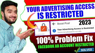 your Advertising Access is Restricted 100% problem fix  Boost post unavailable Ad account restricted
