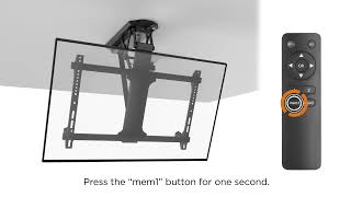 Потолочный моторизированный кронштейн для ТВ Brateck PLB-M0546 - управление с пульта