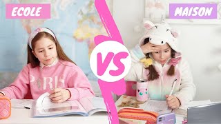 L'école VS l'école à la maison 📚🏡 CONFINEMENT// KIARA PARIS 🌷