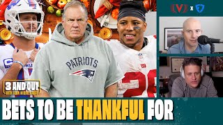 NFL Thanksgiving Bets: Giants-Cowboys, Patriots-Vikings, Josh Allen & Bills at Lions | 3 & Out