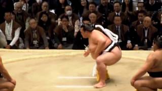 20170322 大相撲春場所11日 稀勢の里 土俵入り  Sumo Yokozuna Kisenosato Dohyoiri