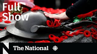 CBC News: The National | Remembrance Day, Calgary apartment boom, Jody Wilson-Raybould