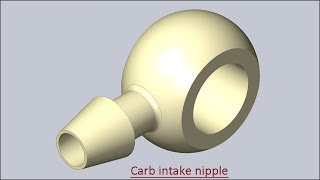Carb intake nipple (Solid Edge Tutorial)
