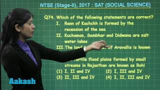 NTSE (Stage-II) 2017 Video Solutions for SAT Social Science Question 74