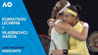 Lechemia/Korpatsch v Garcia/Mladenovic Highlights | Australian Open 2024 Third Round