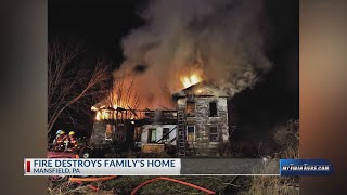 Fire destroys family's home in Mansfield