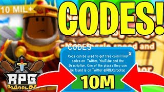 Codes For Rpg World On Roblox