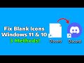 Fix Desktop Icons Missing | Blank White Desktop Shortcut Icons - 3 Methods! (Windows 11/10) | How To