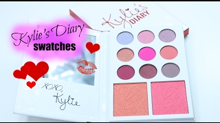 Kylie Cosmetics Kylie's Diary Palette Valentines Collection | SWATCHES