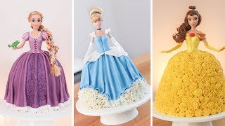 How to make Disney PRINCESS Doll CAKES - Cake decorating Ideas