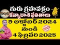 కన్యారాశి గురు వక్రం ||KANYARASI JUPITER RETROGRADE || 9TH OCT 2024 TO 4TH FEB 2025 #TRCREATIONS